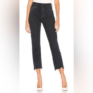 Agolde Riley High Rise Straight Crop Jean in Parish